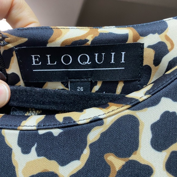 Eloquii Animal Print Long Sleeve Dress - Picture 4 of 4